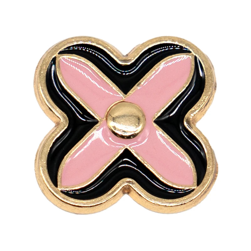 1 pièce de breloque de chaussure en métal – Décoration de luxe pour chaussures, design rose avec motifs d’oiseau, ours ou renard. Pin décoratif élégant pour femmes et filles.