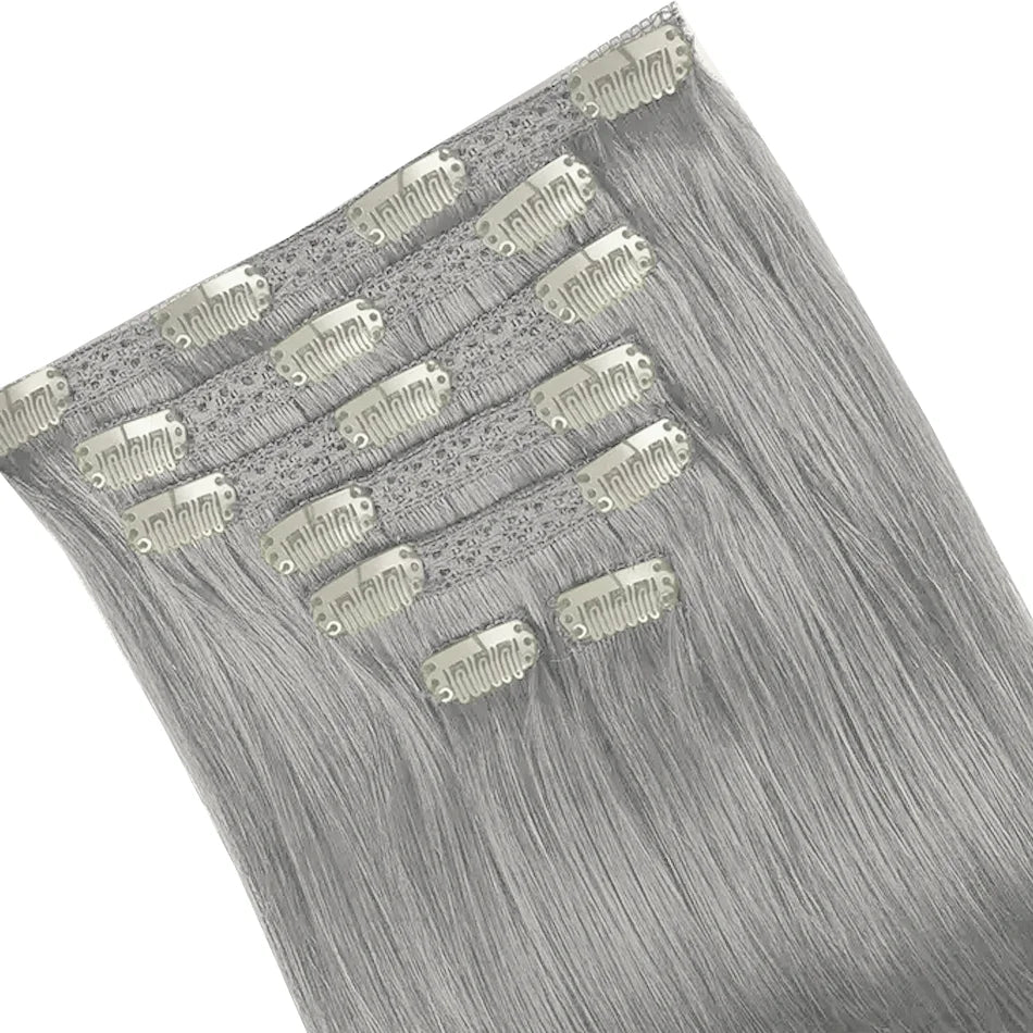 100% vrais cheveux humains blonds Clips dans les Extensions de cheveux paquets naturel noir en vrac blond 613 couleur Piano cheveux brésiliens 30 pouces