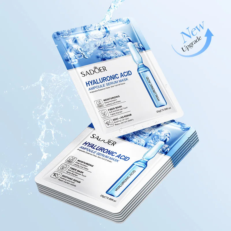 10 pièces SAODER acide hyaluronique masques pour le visage soins de la peau raffermissant hydratant masque Facial produits de soins de la peau du visage