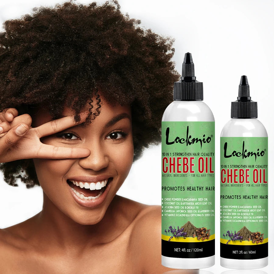 LOCKMIO Chebe huile capillaire pour cuir chevelu apaisant nourrissant racines produits de soins capillaires pour hommes et femmes Chebe revitalisant hydratant