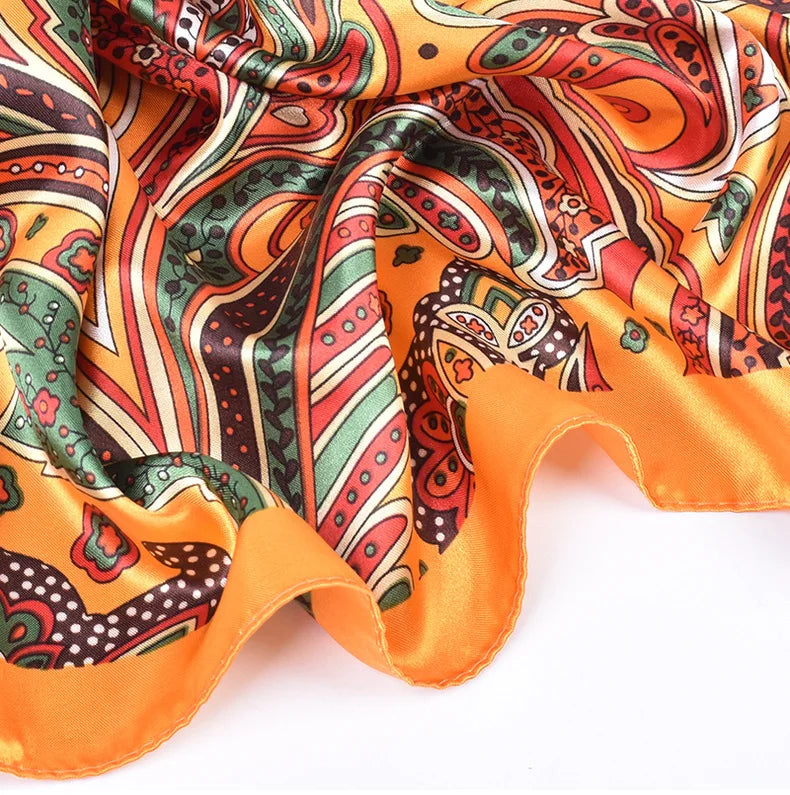 Foulards en soie de haute qualité pour femmes, Hijab carré en Satin, mouchoir uni, châles enveloppants de tête, bandeau féminin, Bandanna islamique