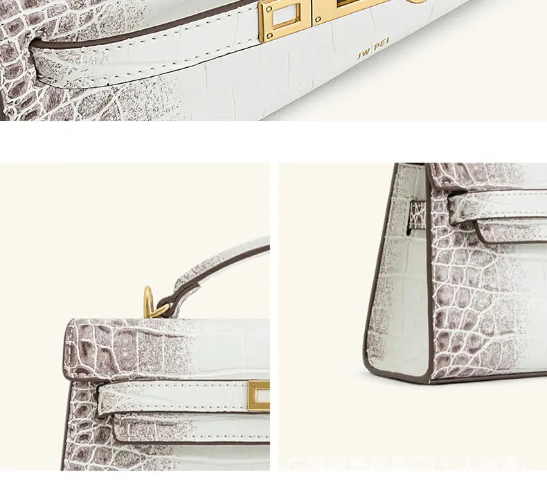 JW PEI Sac à main, motif crocodile, nouveau style, haut de gamme, sac à main/sac à bandoulière pour femme