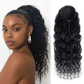 Queue de cheval à cordon de serrage Deep Wave, extensions de cheveux 100% naturels, 100g, cheveux brésiliens Remy noirs naturels, postiche avec clip