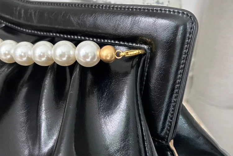 Pochette de Soirée Élégante pour Femme avec Chaîne de Perles, Sac à Main Python, Pochette de Banquet, Sacs à Main pour Dames