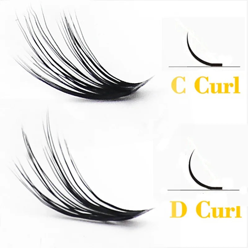 Extensions de cils en vison 20D/30D, 1 boîte/60 bouquets, extensions de cils naturels 3D russes, grappes de cils individuels, outils de maquillage, cils, cilia