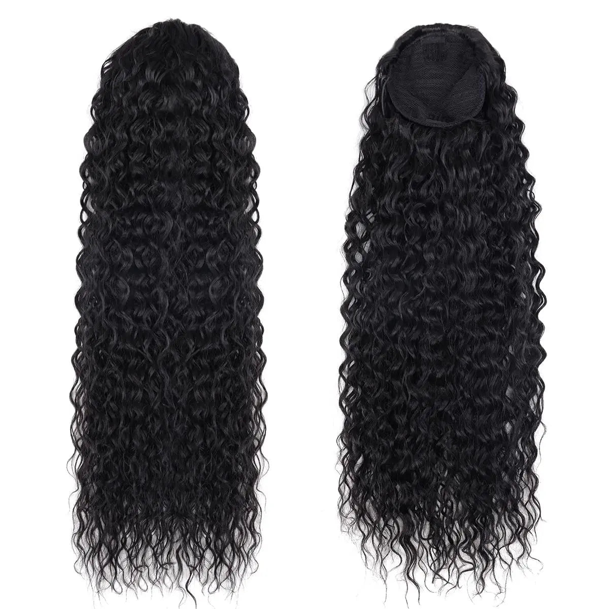 Queue de cheval à cordon de serrage Deep Wave, extensions de cheveux 100% naturels, 100g, cheveux brésiliens Remy noirs naturels, postiche avec clip
