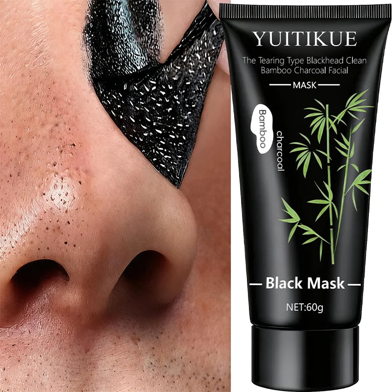 YUITIKUE Masque noir au charbon de bambou 60g - Type de déchirure Nettoyage en profondeur, élimination des points noirs pour une peau claire