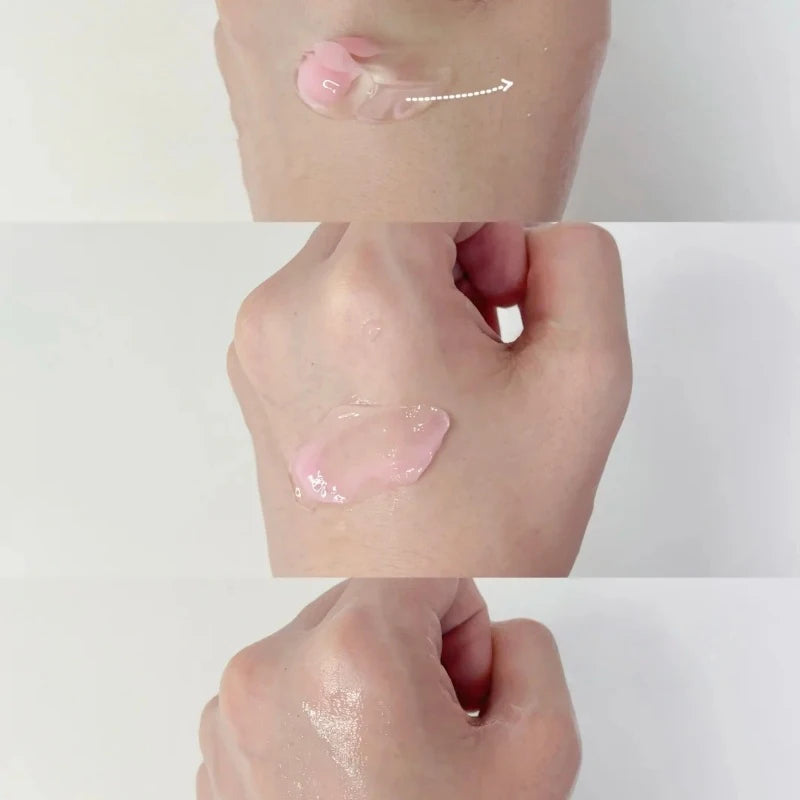 Crème Coréenne au Collagène Rose PDRN en Capsules avec Niacinamide pour un Teint Uniforme, Hydratant Léger Non Gras pour le Visage