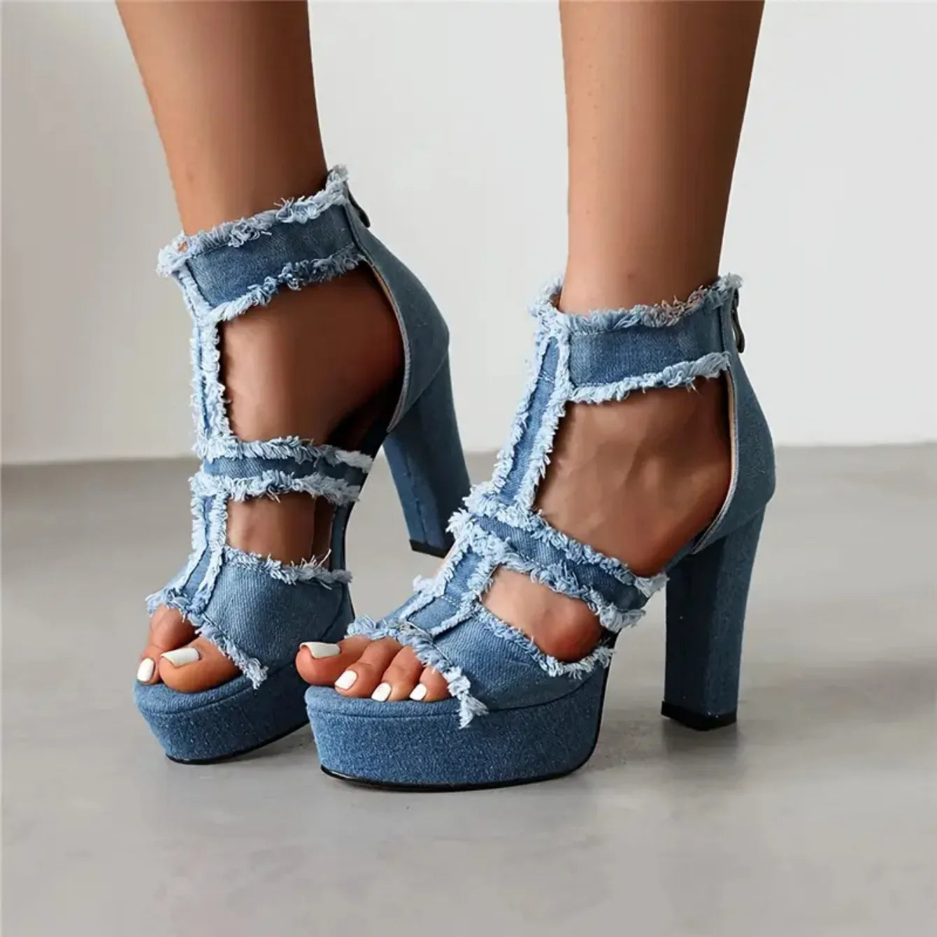 Peep Parker-Sandales à plateforme à talons hauts pour femmes, chaussures d'extérieur confortables, mode de créateur, nouveau, été