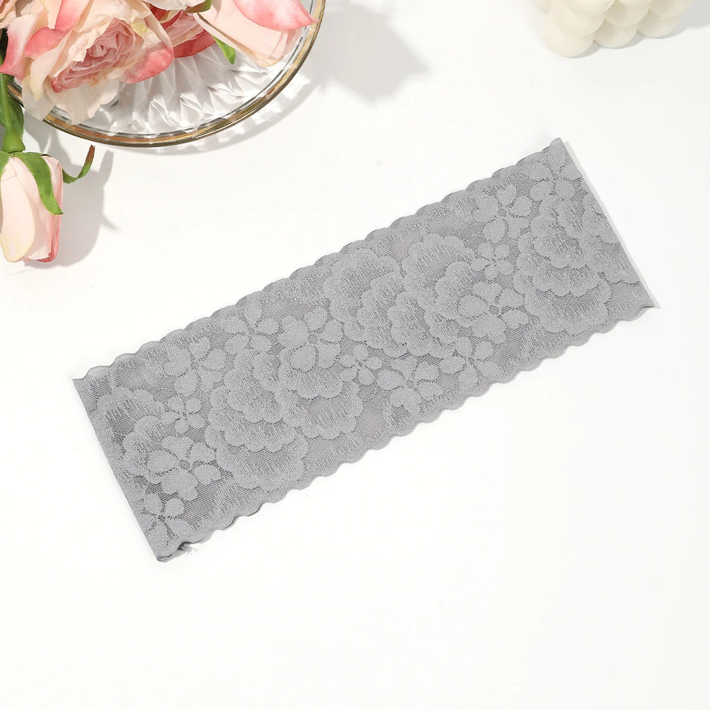 AWAYTR – bandeaux élastiques en dentelle de couleur unie, large nœud en tissu, accessoires pour cheveux pour femmes, couvre-chef de fête