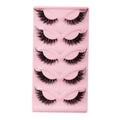 Faux-Cils en Faux Vison Naturel, Longs, Manga, Yeux Ailés, Accessoire de Maquillage, 5 Paires