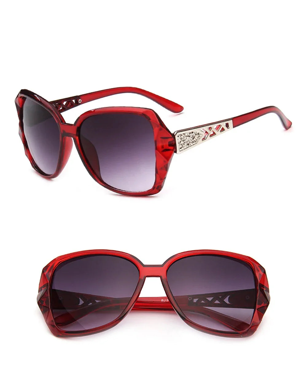 Mode grandes lunettes de soleil violettes femmes marque de luxe lunettes de soleil carrées femme miroir nuances dames