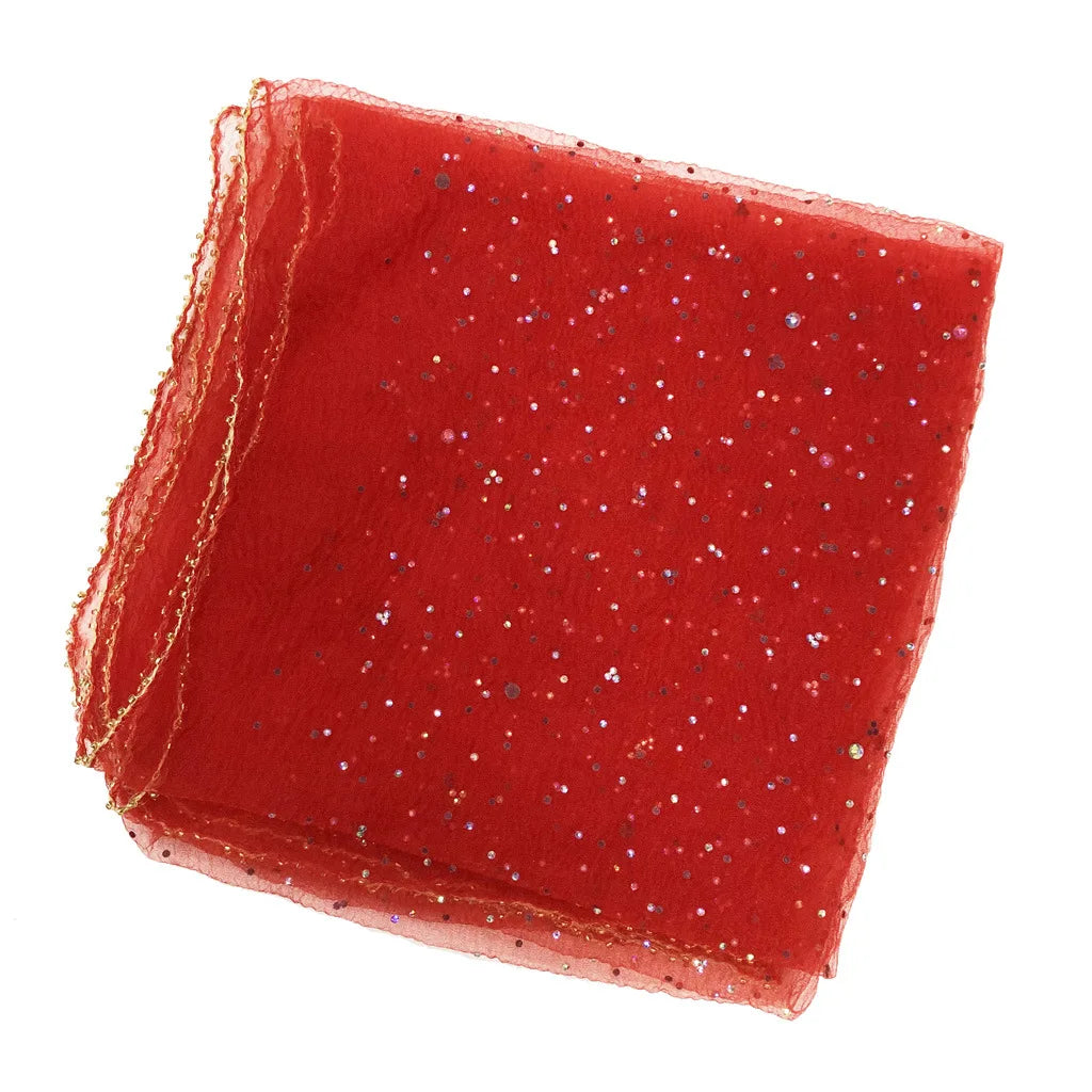 Bandana à paillettes colorées à la mode, écharpe de tête Ultra-fine et respirante, Protection solaire d'été, 80cm x 80cm