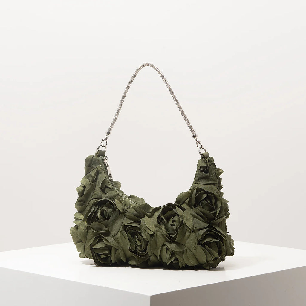 Sac à bandoulière à motif floral, idéal pour les femmes élégantes. Parfait pour les soirées de gala, les fêtes, les bals de fin d’année, les mariages et autres occasions spéciales.