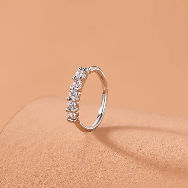 Anneaux de nez en Zircon miniatures à une rangée pour femmes, perceuse Fine exquise avec ouverture de perceuse, faux Piercing de nez, bijoux