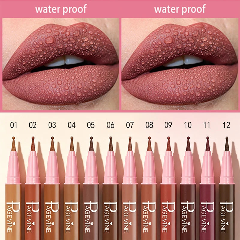 1 pièce – Crayon à lèvres en velours de soie imperméable et résistant à la transpiration, longue tenue, naturel, facile à appliquer, ne colle pas, maquillage des lèvres, cosmétiques pour les lèvres