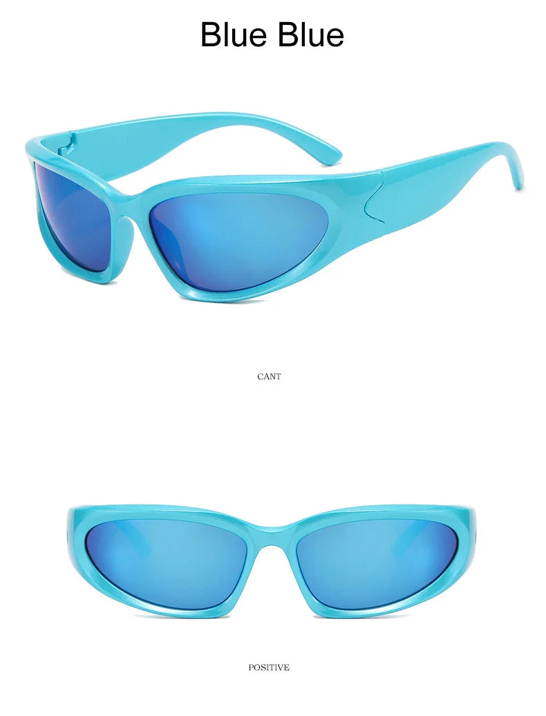 Lunettes de soleil carrées vintage pour femmes, lunettes de soleil de créateur de marque, nuances féminines, miroir rétro punk, petit cadre