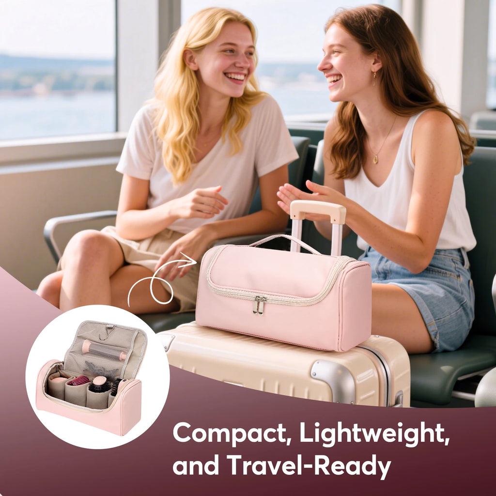 Styler de cheveux 5 en 1 avec sac de voyage, enveloppe d'air 1200W, sèche-cheveux, brosse à lisser et sèche-cheveux pour plusieurs coiffures, maison, hôtel