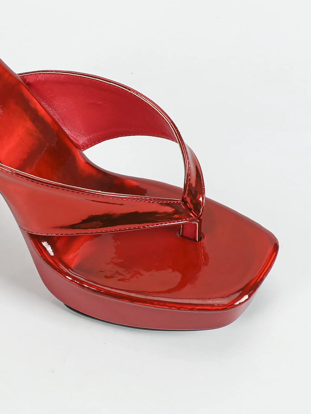Sandales à bout carré pour femme – tongs d’été, chaussons estivaux, semelle épaisse 12 cm, mules à talons hauts avec séparateur d’orteil, chaussures noires d’extérieur pour femme