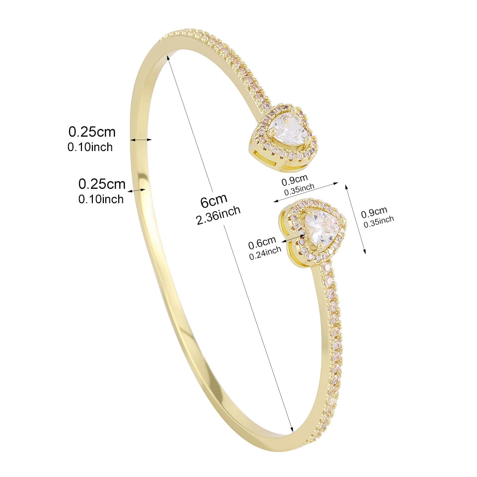 Yupsk Ensemble de bracelets tennis à strass géométriques en forme de cœur, style Hip Hop, pour femmes et hommes, bijoux empilables tendance punk urbain
