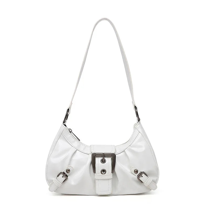 Sac à bandoulière en cuir vintage style Maillard rétro, petit sac tendance Y2K style Wasteland pour femme, collection Printemps 2026