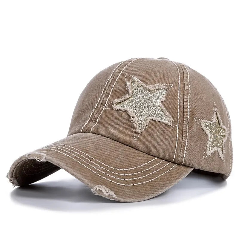 Casquette de baseball rétro pour femme au printemps et en été, une casquette en bec de canard rose à large bord