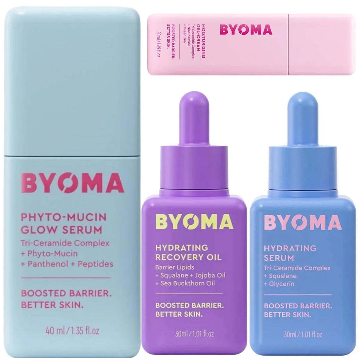 BYOMA Essence Double Réparation Barrière Cutanée Soin Élastifiant Instantané Hydratant Éclat Naturel Huile Essentielle Soin de la Peau