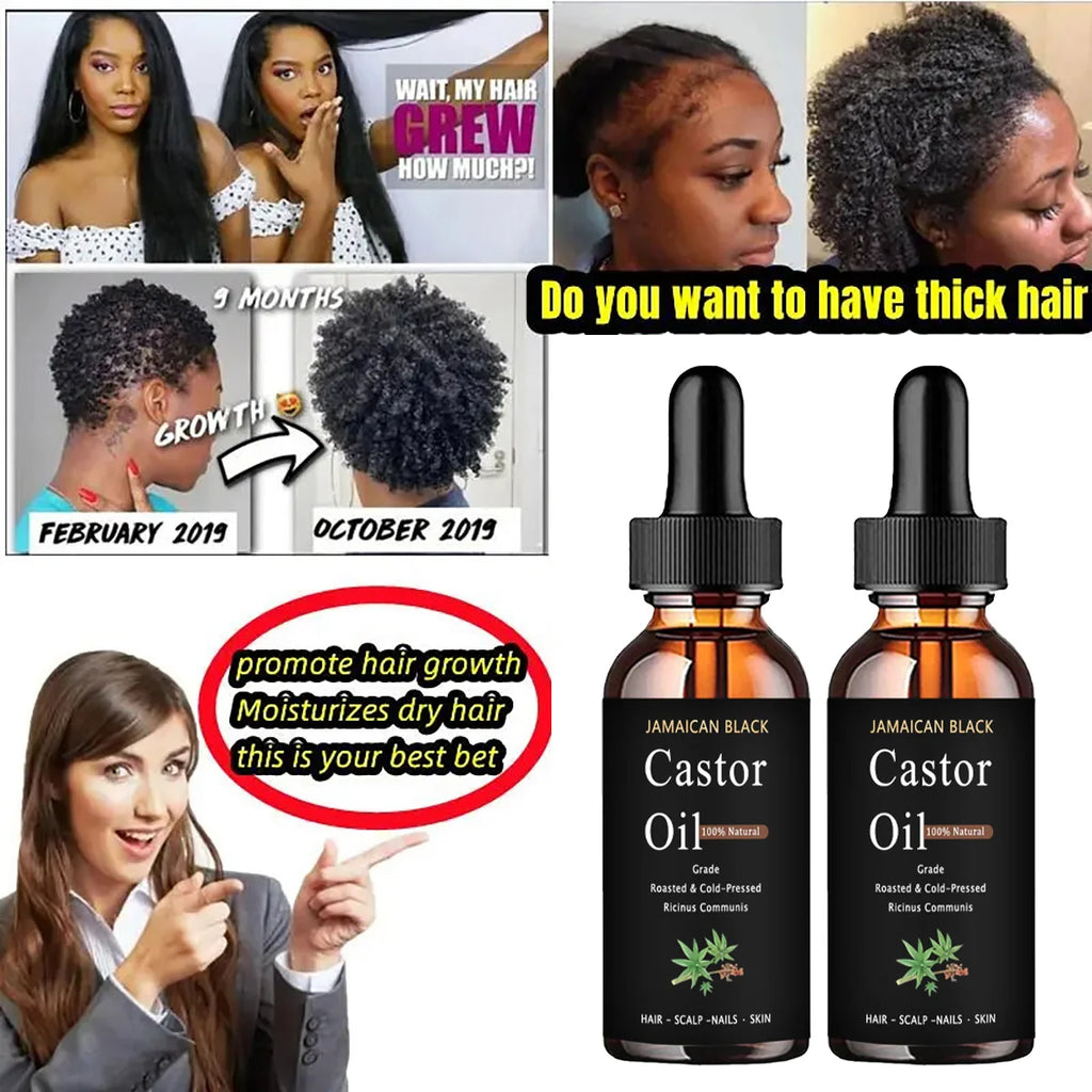 TRSTAY Jamaïque noir pur naturel huile de ricin traitement des cheveux hydratant fort cuir chevelu environnement soins capillaires sains