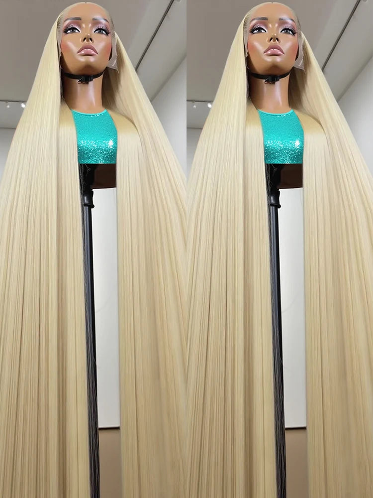erruque en cheveux humains lisses de couleur blonde, dotée d’une lace frontale HD 13x6 ou 13x4 pour un effet naturel et une ligne capillaire discrète. Avec sa densité de 250 %, elle offre un volume généreux et une chevelure épaisse.