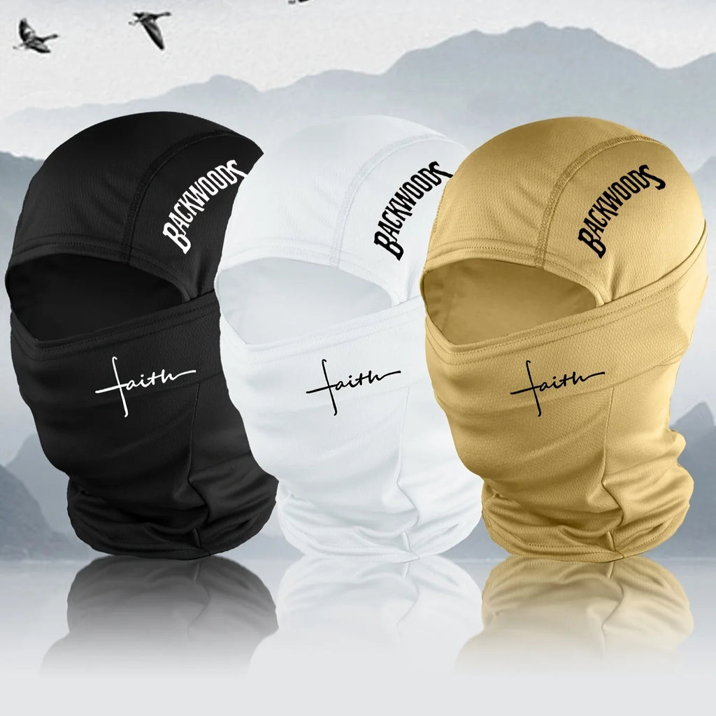 1 pièce/2 pièces/3 pièces en option-BackWOODS imprimé cagoule chapeau coupe-vent anti-poussière respirant-unisexe sports de plein air masque complet