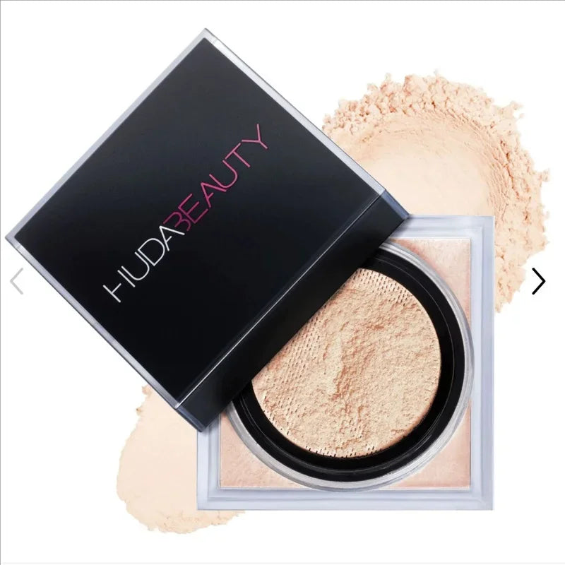 Poudre Libre Éclaircissante HudaBeauty et Correctrice 2 Couleurs Easy Bake – Duo Longue Tenue, Contrôle du Sébum, Maquillage Naturel et Imperméable pour le Visage