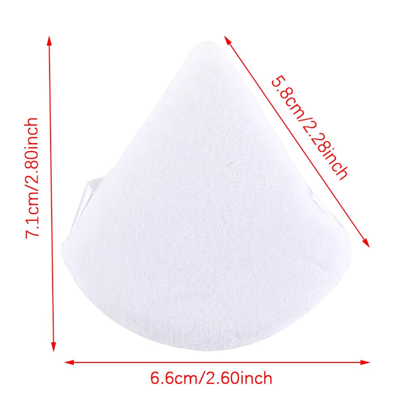 1/2/3/6 pièces Triangle velours poudre bouffée visage cosmétique beauté des yeux outil de maquillage éponge réutilisable lavable Mini bouffée de poudre accessoire
