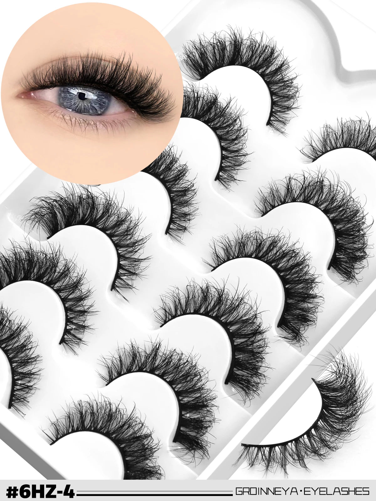 Faux cils effet œil de chat, légers et duveteux pour un regard intense et élégant. Bande de cils réutilisable au rendu naturel, idéale pour le maquillage quotidien ou les occasions spéciales