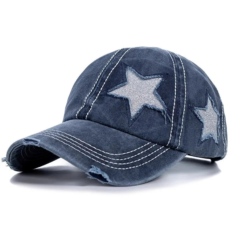Casquette de baseball rétro pour femme au printemps et en été, une casquette en bec de canard rose à large bord
