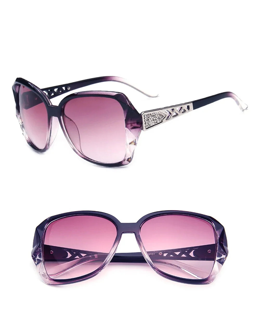 Mode grandes lunettes de soleil violettes femmes marque de luxe lunettes de soleil carrées femme miroir nuances dames