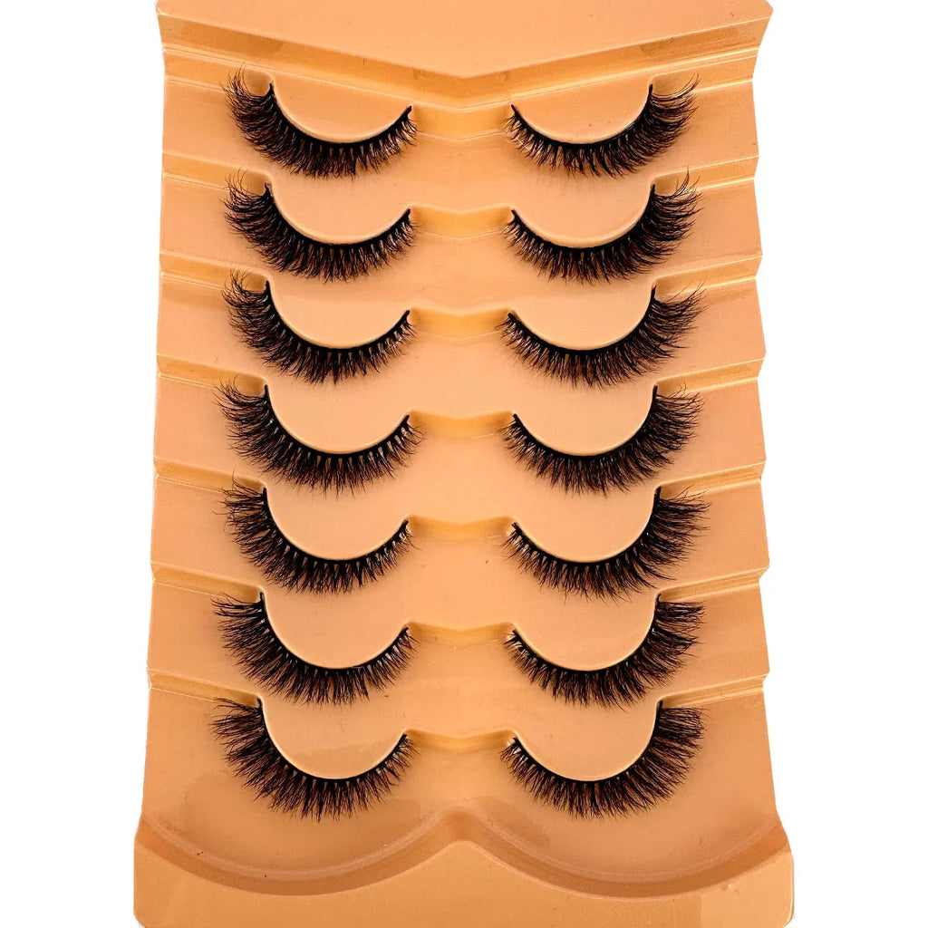 Nouveau 7 paires de faux cils épais, simulation 3D en fourrure de vison, faux cils dramatiques, vente en gros, fabrication de faux cils pleine ligne