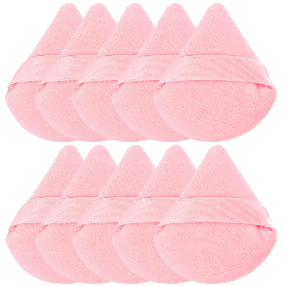 1/2/3/6 pièces Triangle velours poudre bouffée visage cosmétique beauté des yeux outil de maquillage éponge réutilisable lavable Mini bouffée de poudre accessoire