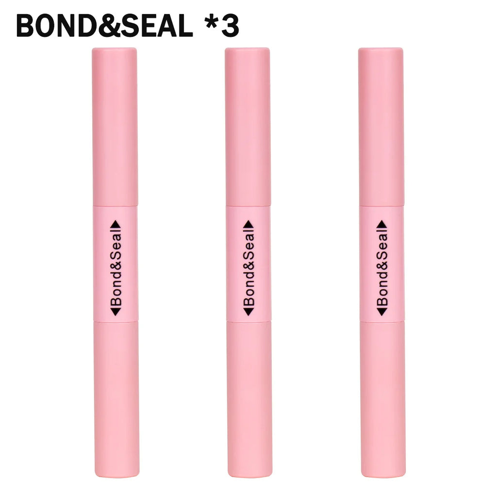 Colle et fixateur 2-en-1 pour faux cils, formule ultra-résistante, waterproof, tenue jusqu’à 72 heures, idéale pour les faux cils en grappes.