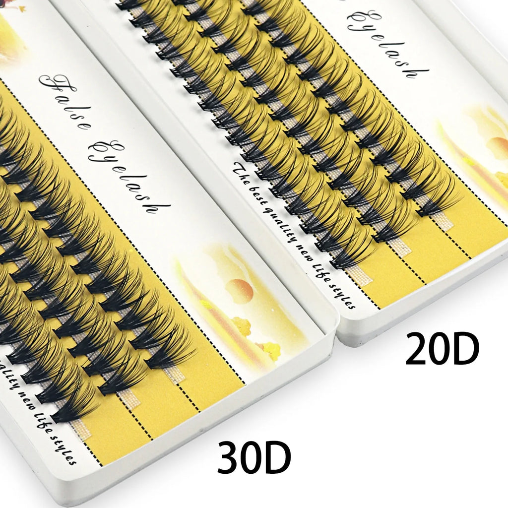 Extensions de cils en vison 20D/30D, 1 boîte/60 bouquets, extensions de cils naturels 3D russes, grappes de cils individuels, outils de maquillage, cils, cilia