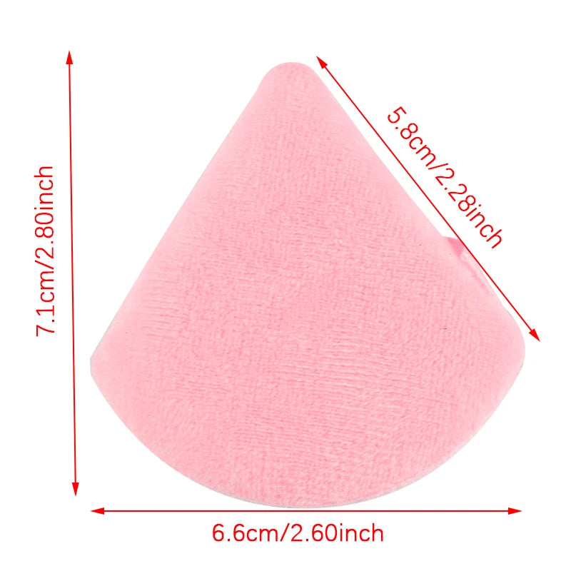 1/2/3/6 pièces Triangle velours poudre bouffée visage cosmétique beauté des yeux outil de maquillage éponge réutilisable lavable Mini bouffée de poudre accessoire
