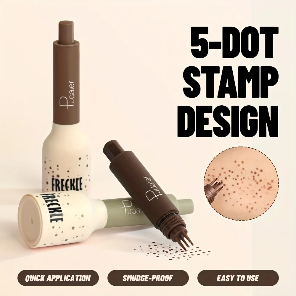 Stylo de maquillage tampon de taches de rousseur imperméable, taches de rousseur à points d'aspect naturel, longue durée, résistant à la sueur, adapté aux débutants