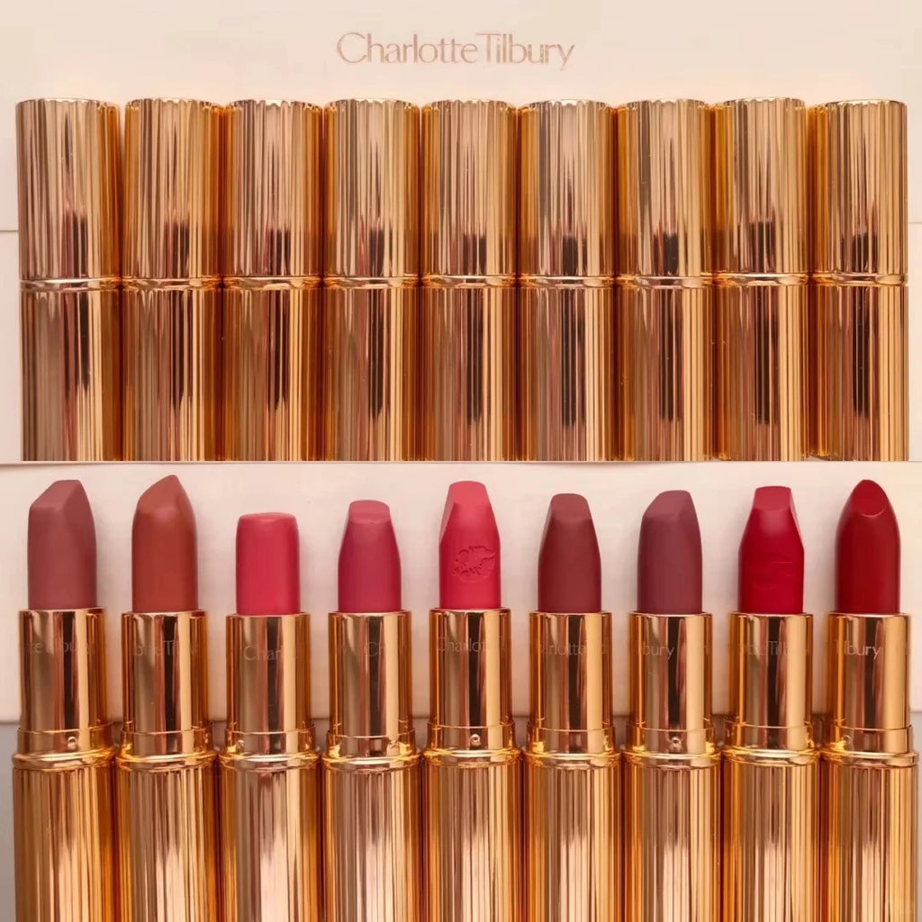 Charlotte Tilbury CT Masque réparateur hydratant pour les lèvres, baume éclaircissant et exfoliant pour les lèvres, rouge à lèvres solide effet gelée, gloss à lèvres