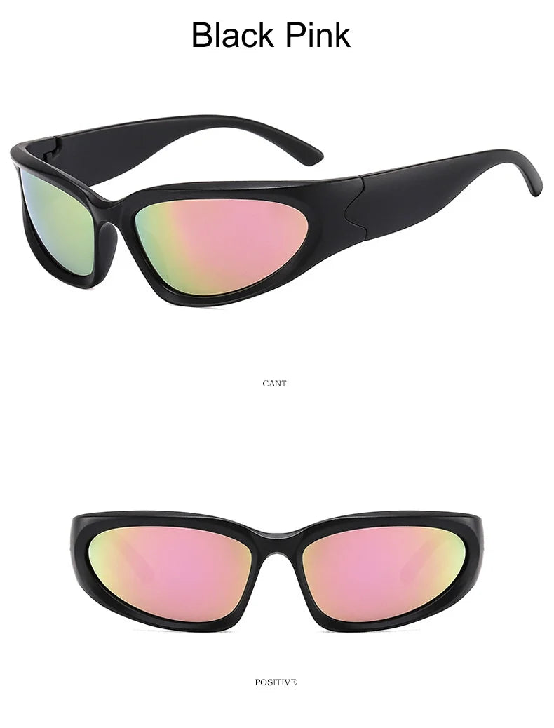 Lunettes de soleil carrées vintage pour femmes, lunettes de soleil de créateur de marque, nuances féminines, miroir rétro punk, petit cadre