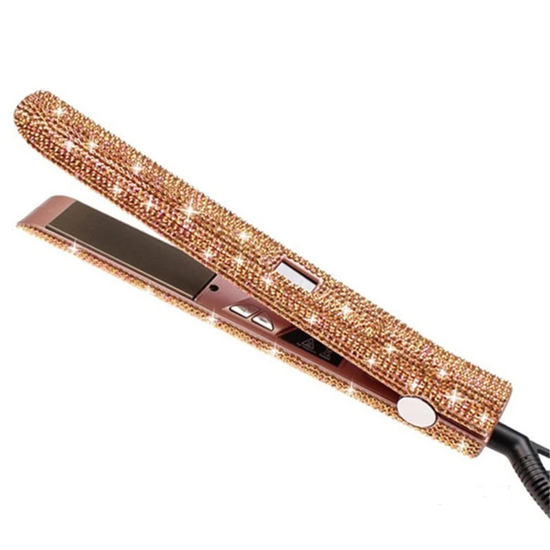 Fer à lisser professionnel avec écran LCD, fer plat, fer à lisser en titane biscuits, fer à coiffer, 1 po