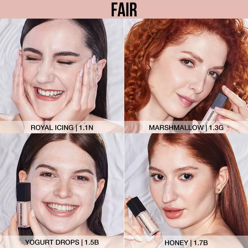 Huda Beauty Faux filtre lumineux mat correcteur pour les yeux hydratant longue durée fond de teint léger maquillage fond de teint liquide