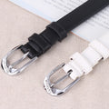 Ceinture pour pantalon femme en cuir PU, tendance, blanche, de haute qualité, style vintage, avec boucle ardillon, DT067