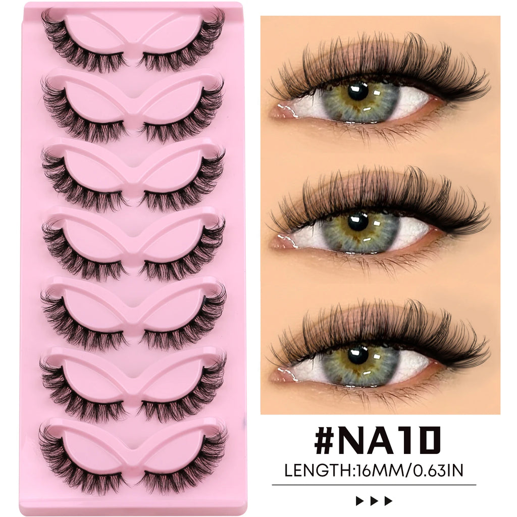 Veltrinay cils oeil de chat Faux cils naturels extrémité ailée oeil cils allongés Faux cils de vison Faux cils maquillage