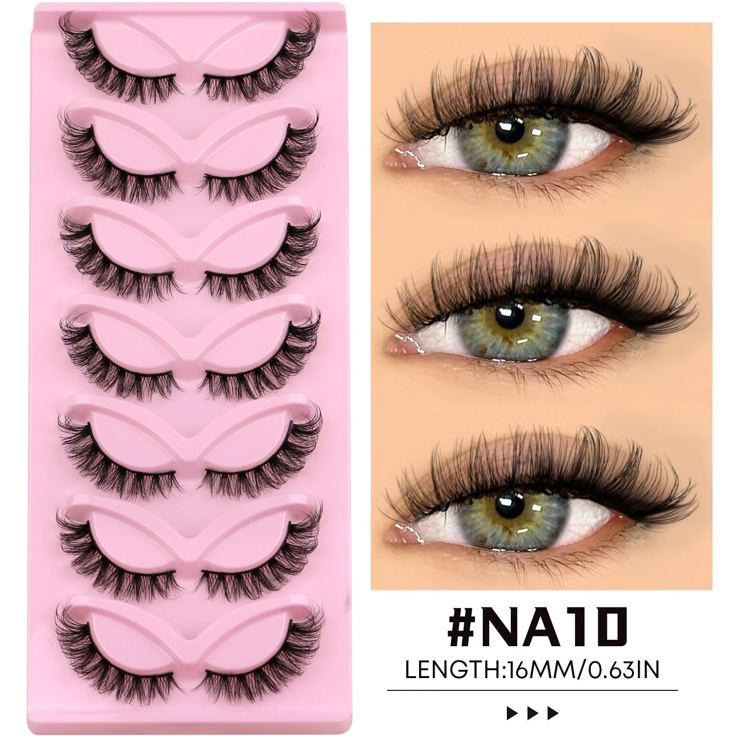 Veltrinay cils oeil de chat Faux cils naturels extrémité ailée oeil cils allongés Faux cils de vison Faux cils maquillage