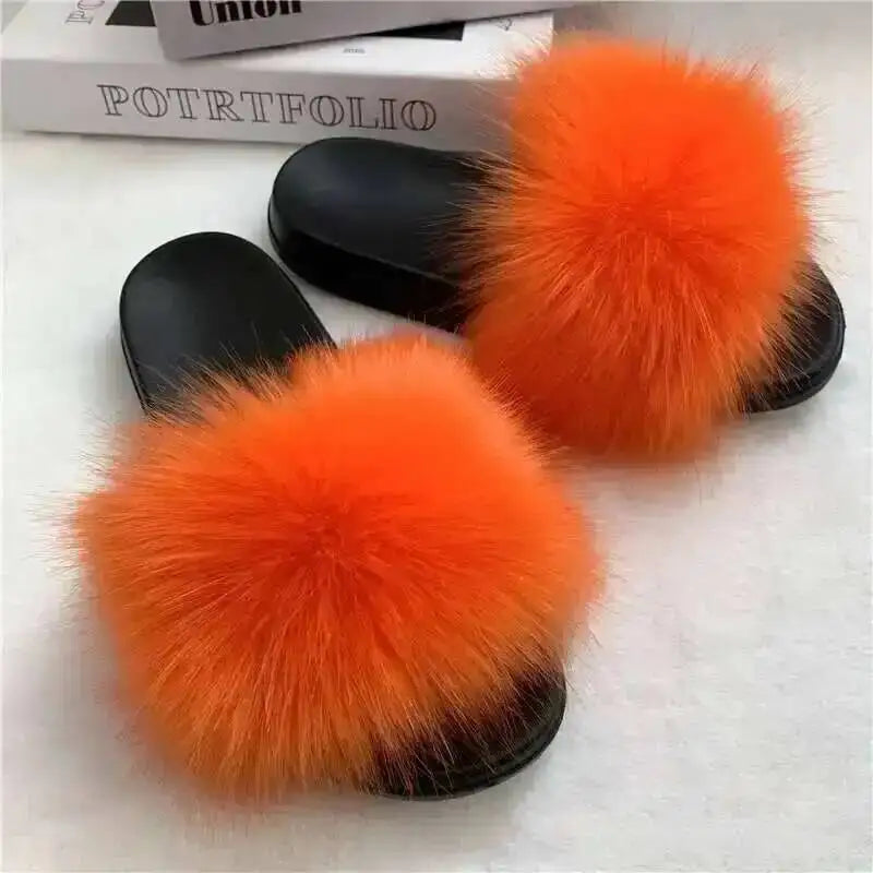 Chaussons d’été pour femme, mules fourrées d’intérieur. Tongs plates en peluche, sandales confortables et moelleuses pour femme, chaussures d’intérieur décontractées et douces pour la maison.
