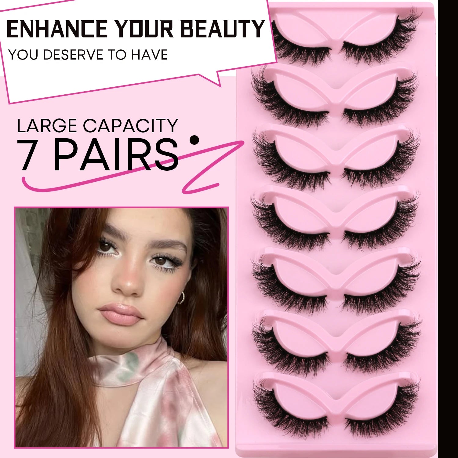 Veltrinay cils oeil de chat Faux cils naturels extrémité ailée oeil cils allongés Faux cils de vison Faux cils maquillage